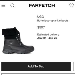 UGG Women's Black Lace-Up Winter Boots